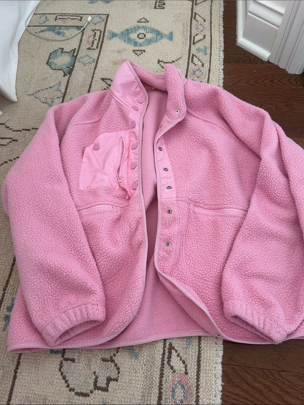 Pink Sherpa Fleece Jacket